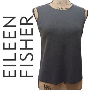 Eileen Fisher 100% Wool Sleeveless Shell Sweater Tank Top Size S